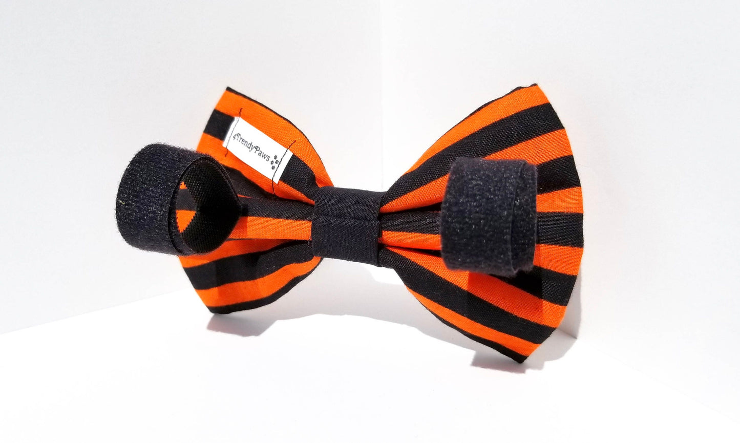 Black and Orange Stripes Bow