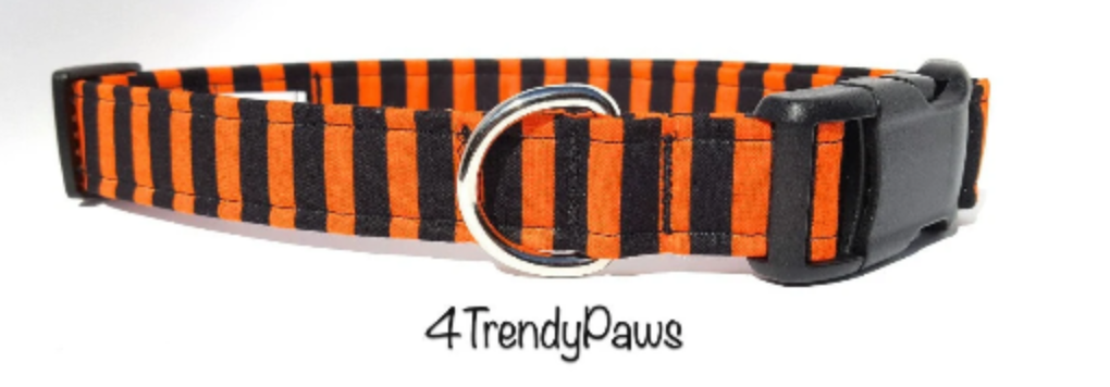 Black and Orange Stripes Collar