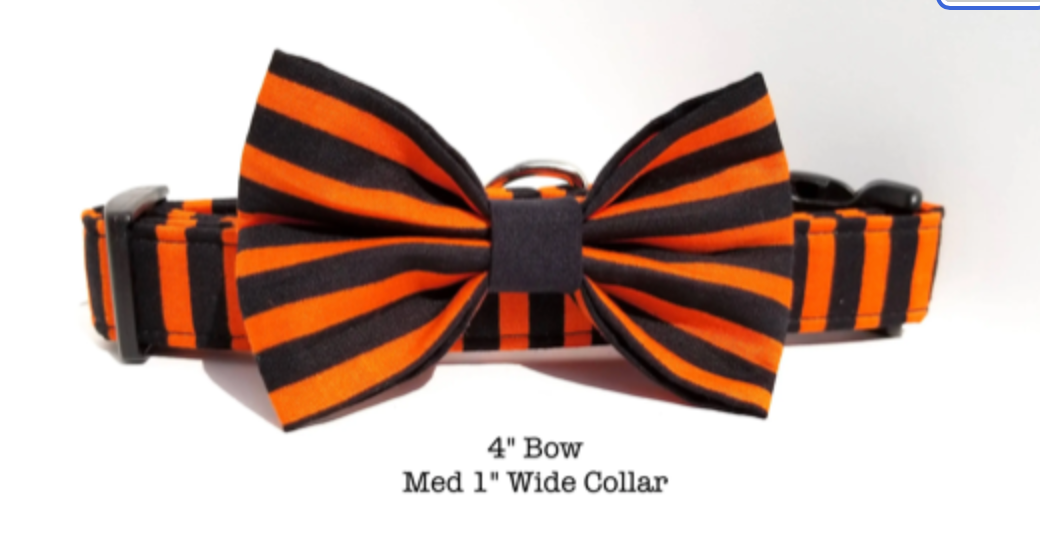 Black and Orange Stripes Collar