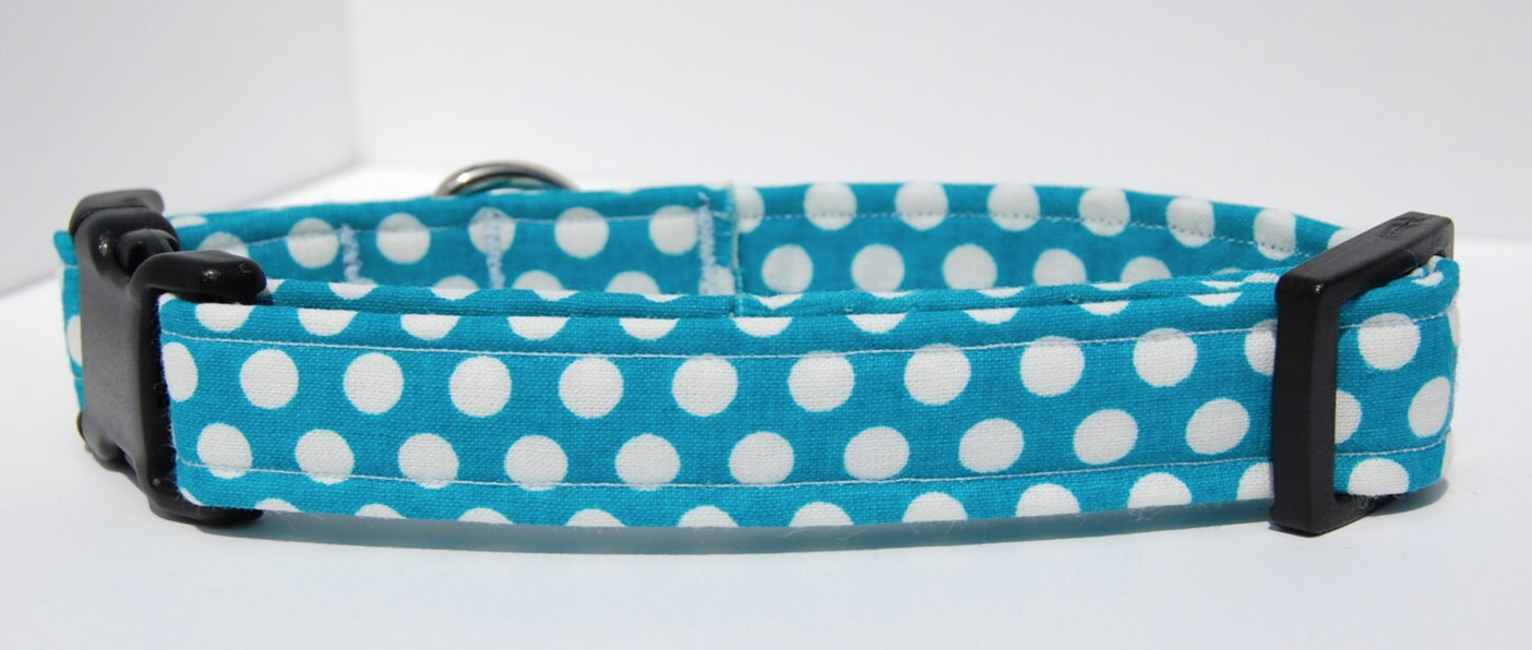 Blue Radiance w/White Polka Dots Collar