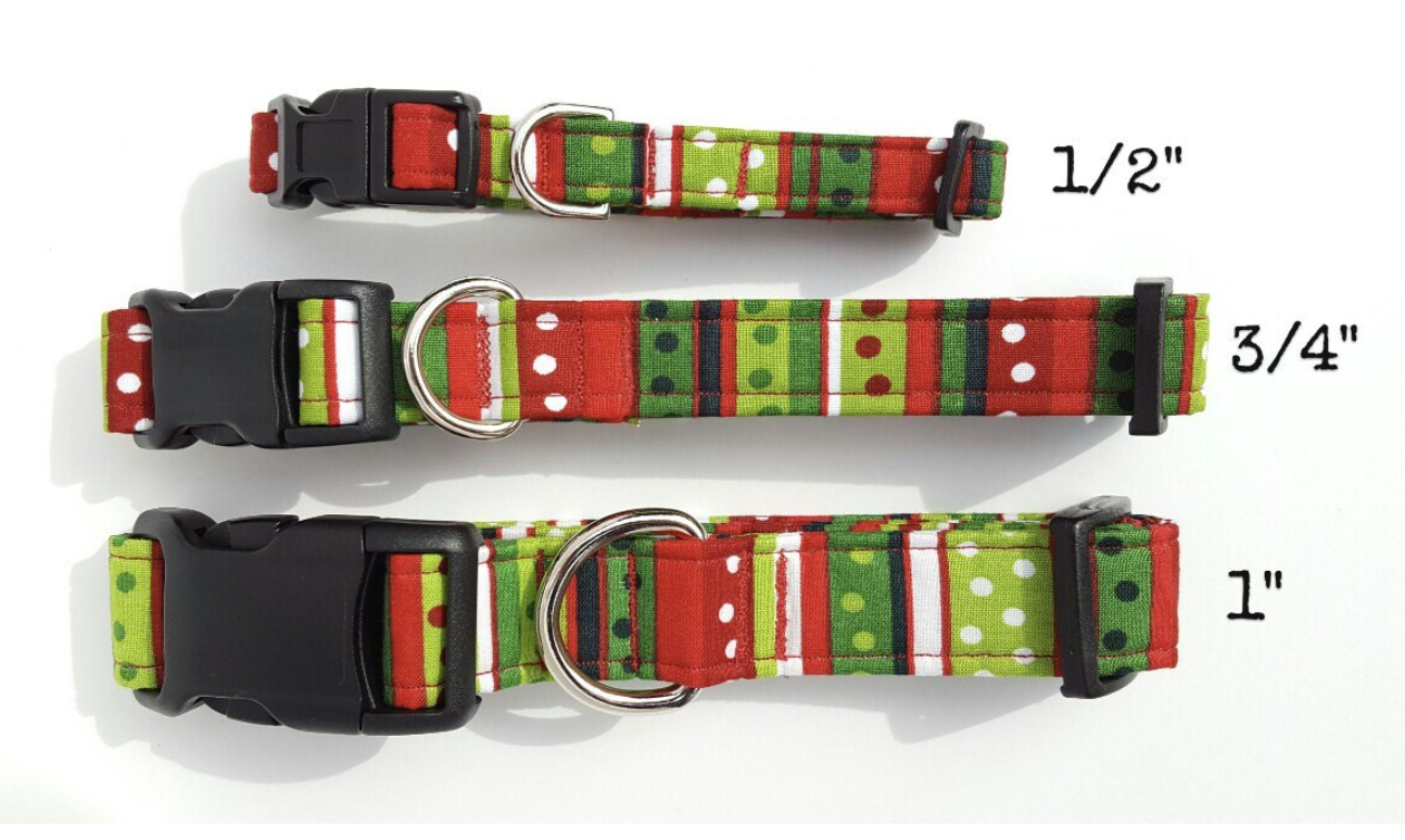 Christmas Stripes and Dots Collar