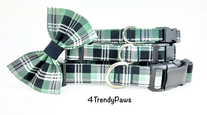 Green Plaid Collar