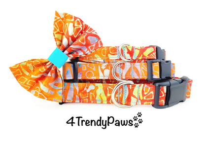 Orange Batik Collar