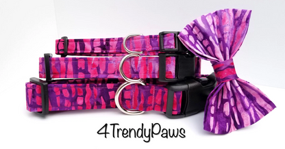 Pink and Purple Batik Collar