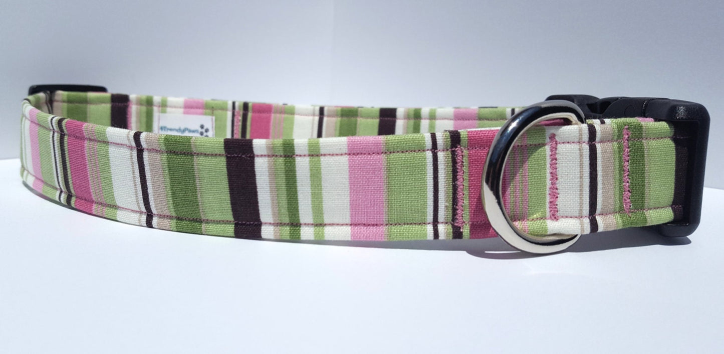 Watermelon Stripes, Dog Collar, Summer Collar, Girl Collar, Boy Collar, Small Dog Collar, Large Dog Collar, Cat Collar