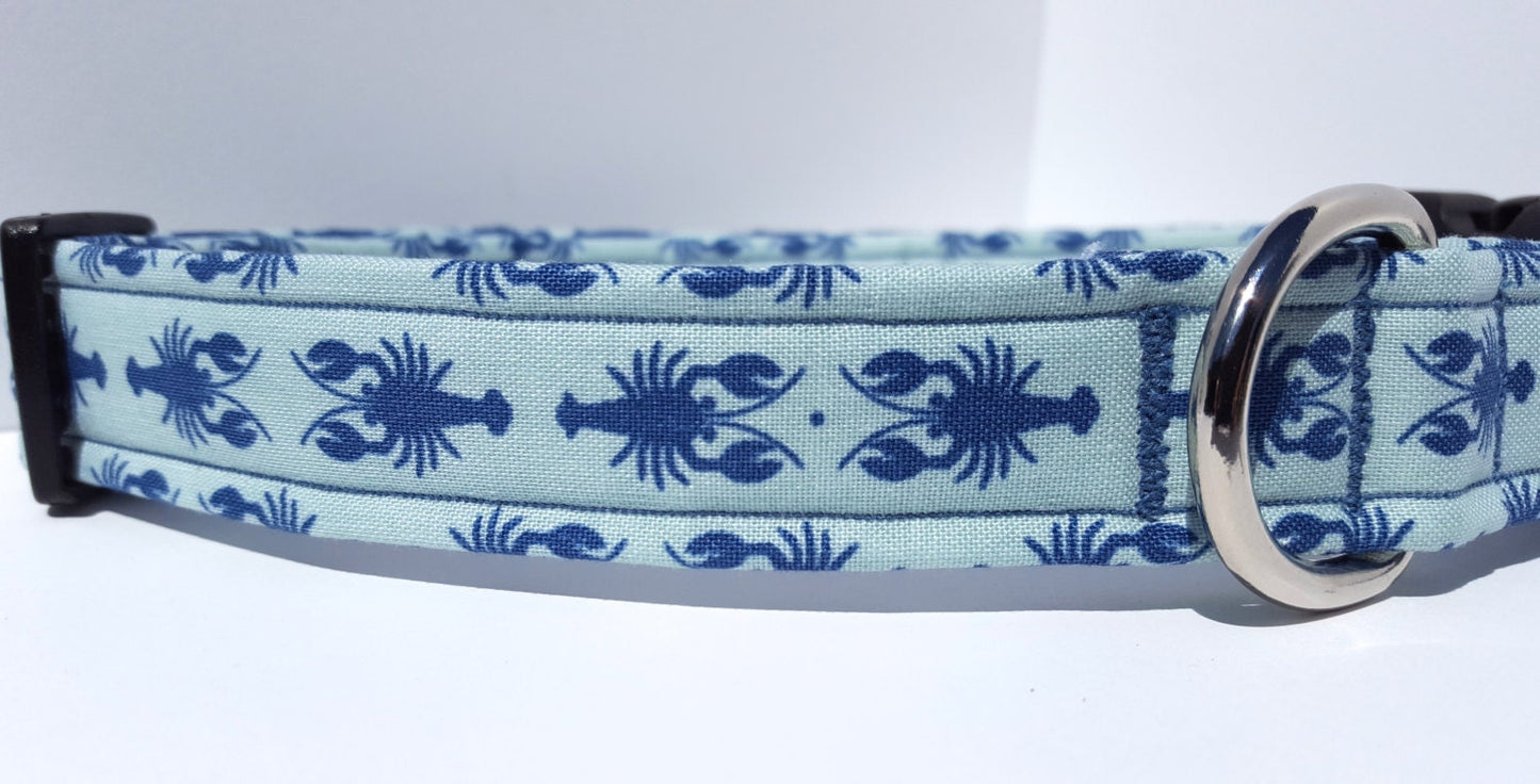 Rock Lobster Collar, Beach Collar, Blue Collar, Boy Dog Collar, Girl Dog Collar, Lobster Collar, Small Dog Collar, Large Dog Collar