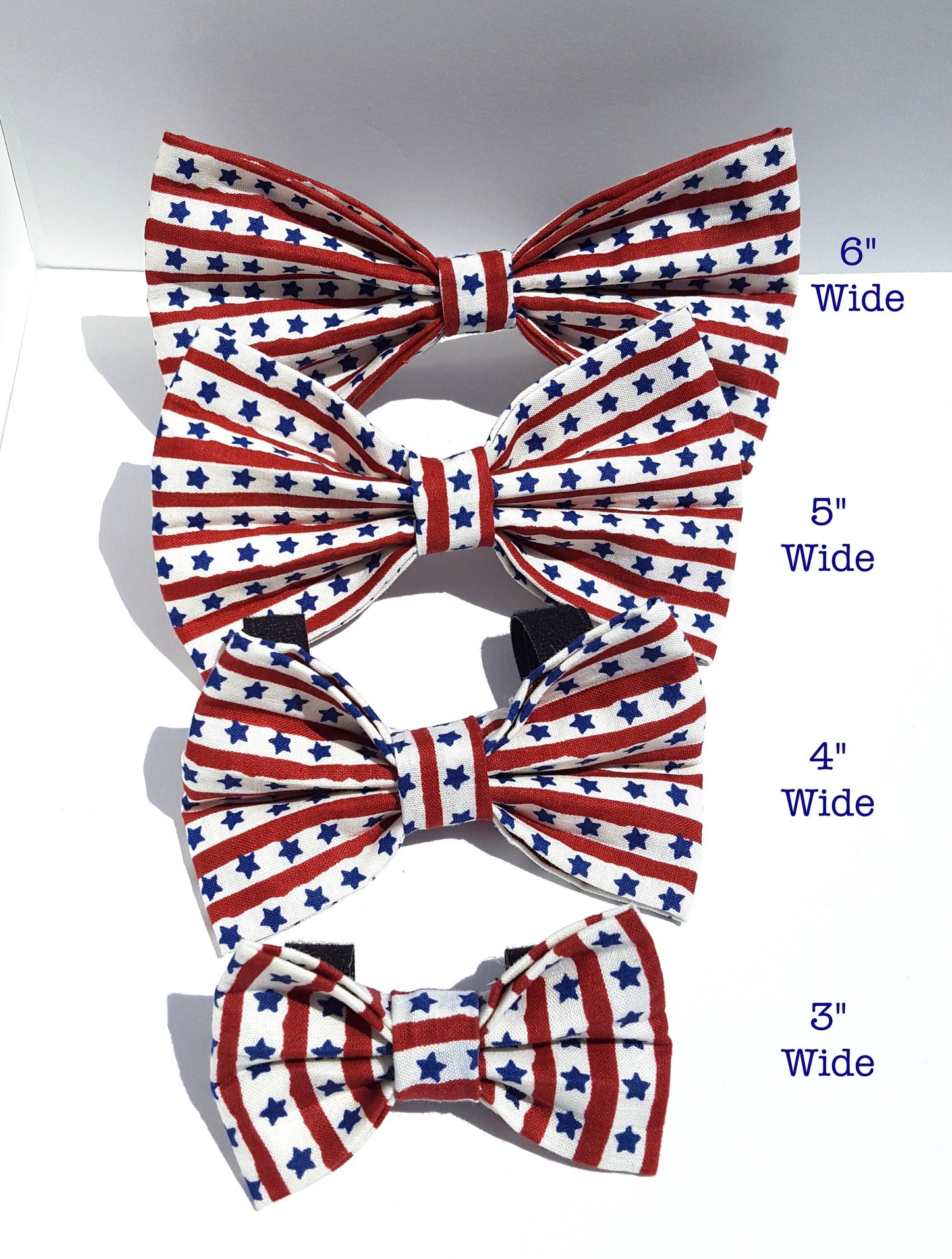 Stars and Stripes Dog Bow, Patriotic Dog Bow, 4th of July Dog Bow, Boy Dog Bow Tie, Girl Dog Bow tie, Small Dog Bow Tie, Big Dog Bow tie