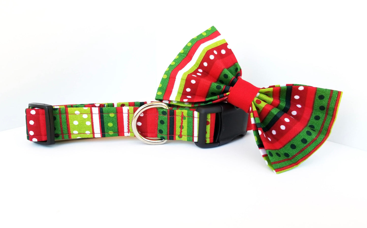 Christmas Stripes & Dots Bow