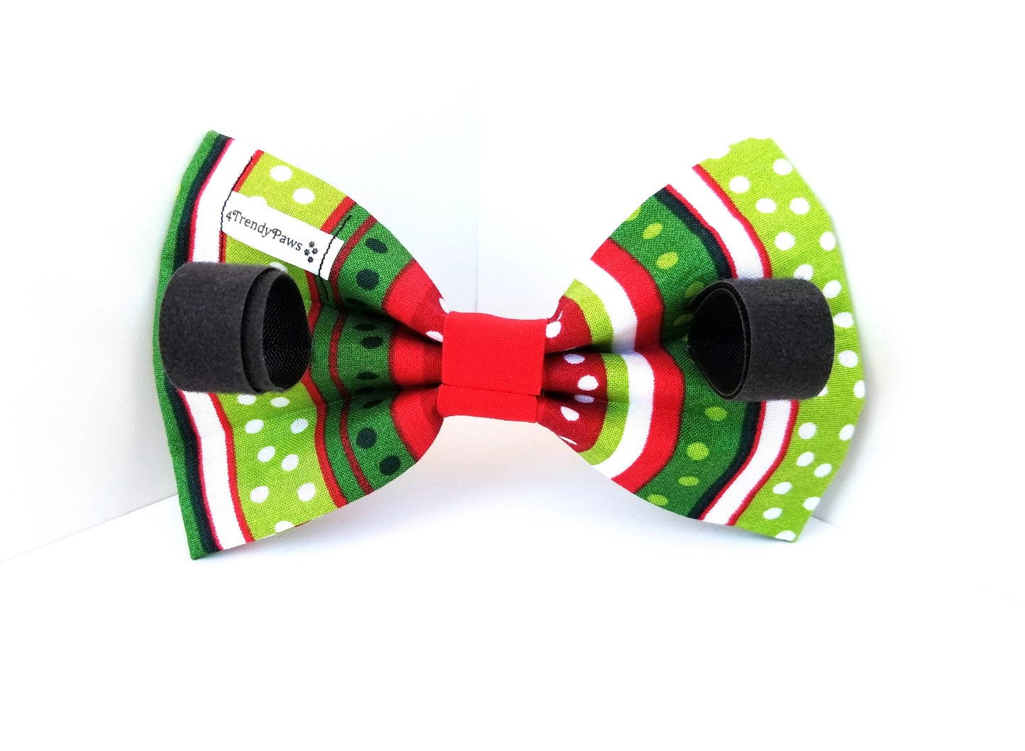 Christmas Stripes & Dots Bow