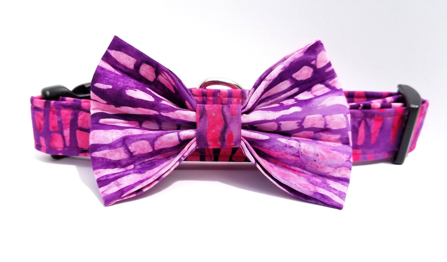 Pink and Purple Batik Bow