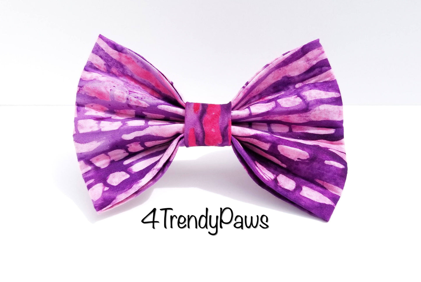 Pink and Purple Batik Bow