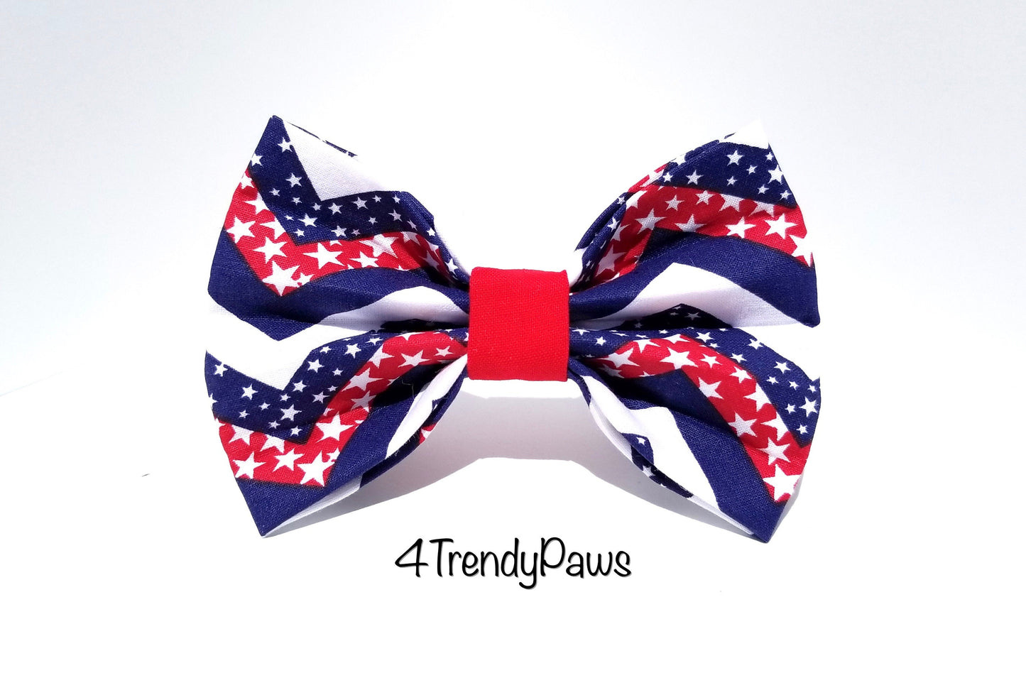 Patriotic Chevron Bow