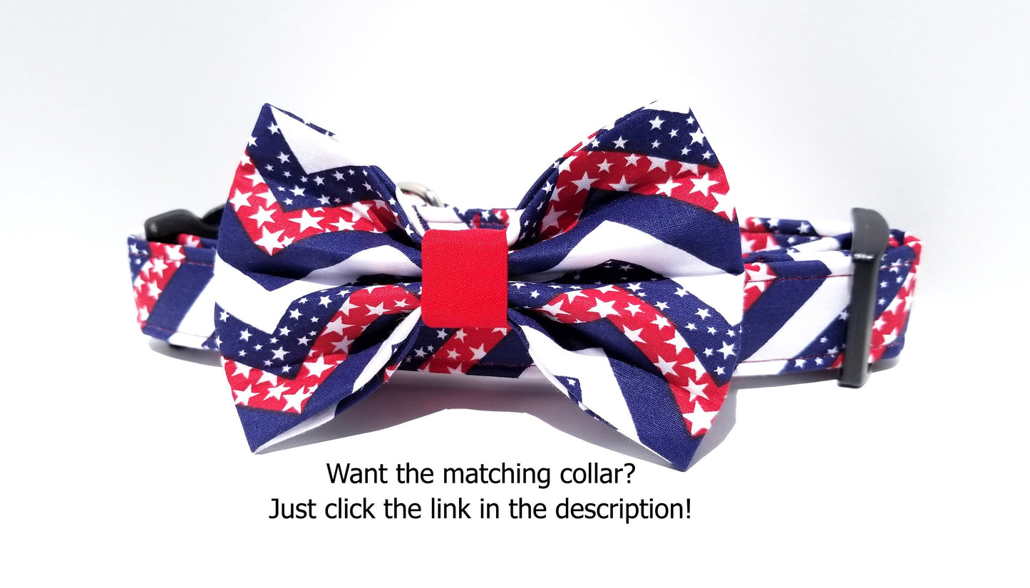 Patriotic Chevron Bow