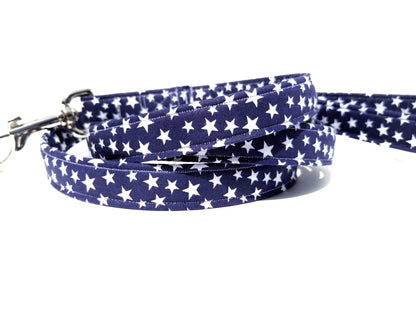 White Stars on Navy Leash