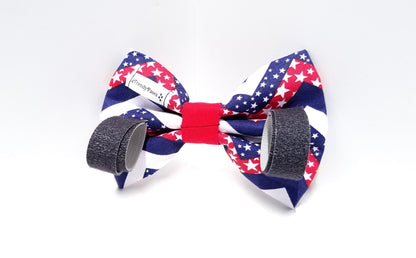 Patriotic Chevron Bow