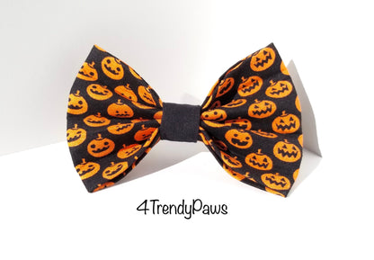 Jack-o-lanterns Dog Bow