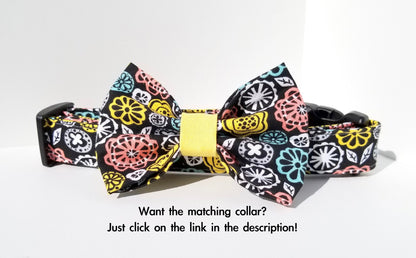 Retro Flowers Bow, Retro Dog Bow, Floral Dog Bow, Flowers Dog Bow, Girl Dog Bow, Boy Dog Bow Tie, Bow Tie