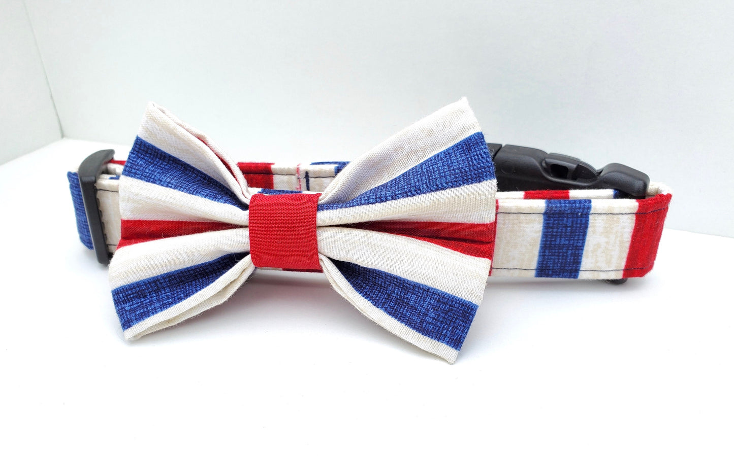 Rustic Patriot Bow, 4th of July Bow, Red White & Blue Bow, Summer Bow, Boy Dog Bow, Girl Dog Bow, Small Dog Bow, Big Dog Bow, Dog Bow Tie