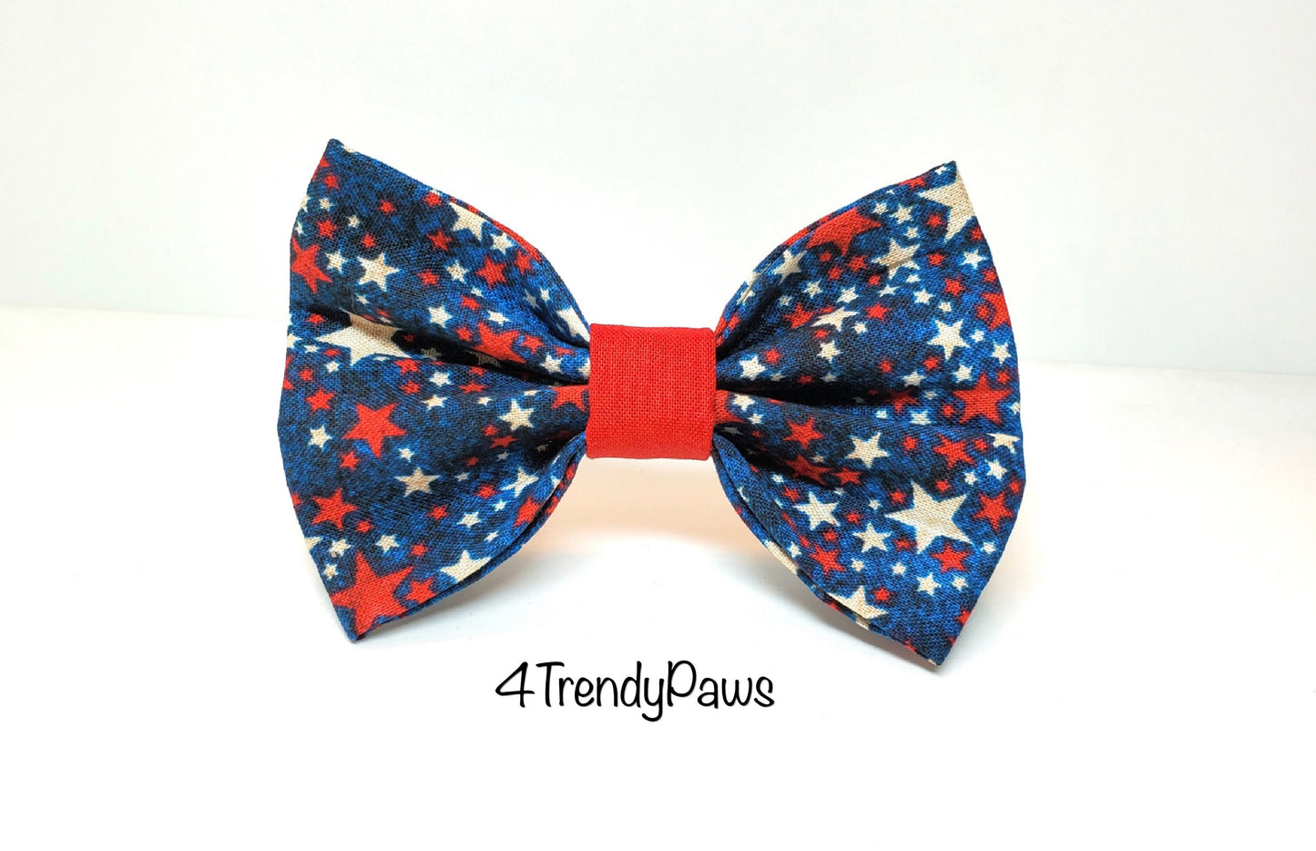 Patriotic Night Sky Dog Bow