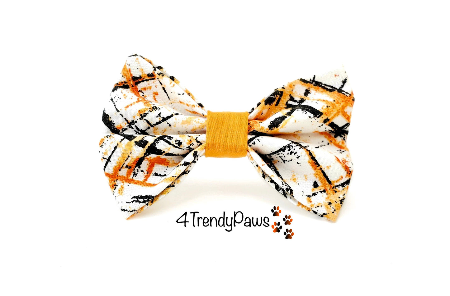 Fall Spray Paint Dog Bow