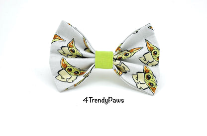 The Child Dog Bow, Baby Yoda Dog Bow, Star Wars Dog Bow, The Mandalorian Dog Bow, Boy Dog Bow Tie, Girl Dog Bow