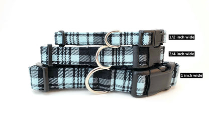 Robin Egg Blue Plaid Dog Collar, Plaid Dog Collar, Blue Plaid Dog Collar, Spring Dog Collar, Easter Dog Collar, Boy Dog Collar, Girl Dog