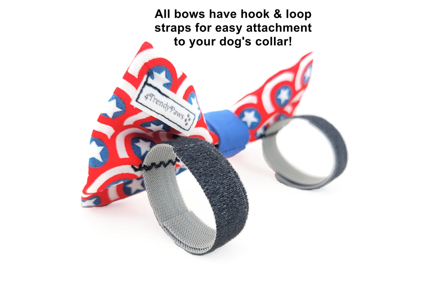 Captain America Dog Bow