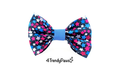 Confetti Stars Dog Bow