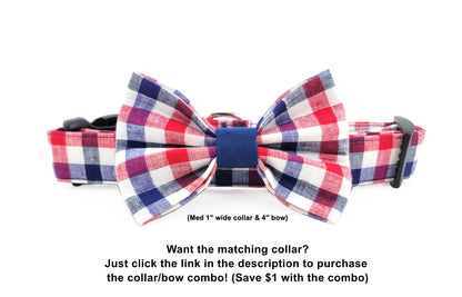 Patriotic Picnic Dog Bow