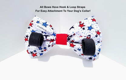 White Patriotic Stars Collar, 4th of July Collar, Red White & Blue Collar, Boy Dog Collar, Girl Dog Collar, Small Dog Collar, Big Dog Collar