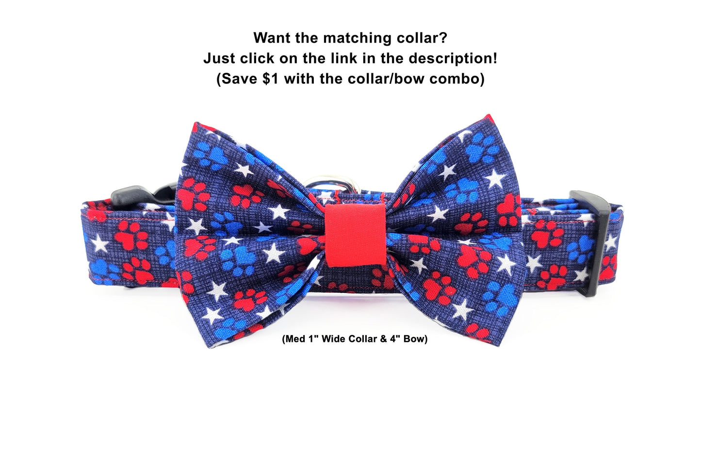 Patriotic Paws Dog Bow